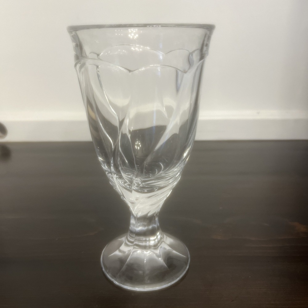 Noritake "Sweet Swirl Clear" 7 3/8 Inch - Iced Tea Glass EUC